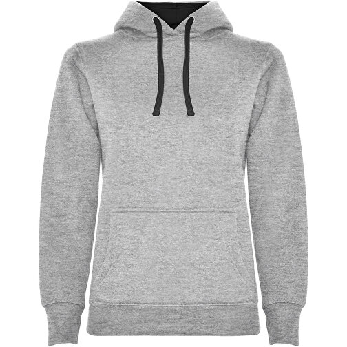 Urban Kapuzenpullover Für Damen , marl grey / black, Strick 50% Baumwolle, 50% Polyester, 280 g/m2, S, , Bild 1