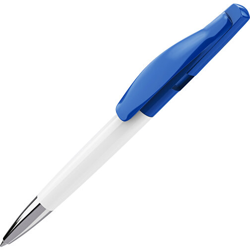 Prodir DS2 PPC Push Kugelschreiber , Prodir, weiß / blau, Kunststoff, 14,80cm x 1,70cm (Länge x Breite), Bild 1