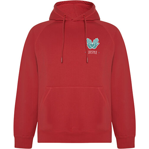 Vinson Kapuzenpullover Unisex , rot, Strick 60% Bio Baumwolle, 40% Recyceltes Polyester, 300 g/m2, 3XL, , Bild 2