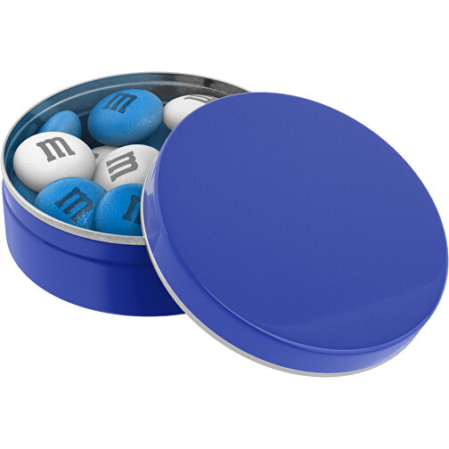 Personalisierte M&M’s®Metallbox 20 G , M&M\'s, blau-metallic, 1,70cm (Höhe), Bild 1