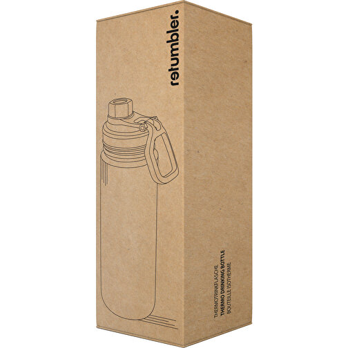 Thermotrinkflasche RETUMBLER-ARCTICDROP , weiss, Kunststoff, Silikon, recycelter Edelstahl, 26,00cm x 8,20cm x 8,20cm (Länge x Höhe x Breite), Bild 9