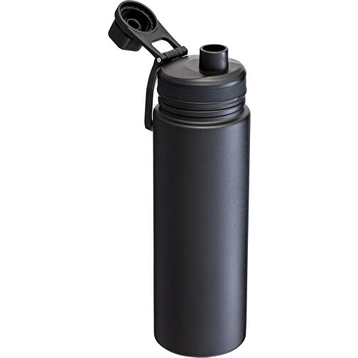 Thermotrinkflasche RETUMBLER-ARCTICDROP , schwarz, Kunststoff, Silikon, recycelter Edelstahl, 26,00cm x 8,20cm x 8,20cm (Länge x Höhe x Breite), Bild 10