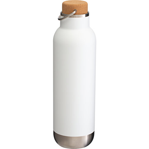 Thermotrinkflasche RETUMBLER-ORTADO 750 , weiß / braun, Kork, recycelter Edelstahl, recyceltes Polypropylen, Silikon, 26,80cm x 7,70cm x 7,70cm (Länge x Höhe x Breite), Bild 8