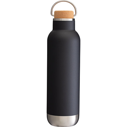Thermotrinkflasche RETUMBLER-ORTADO 750 , schwarz / braun, Kork, recycelter Edelstahl, recyceltes Polypropylen, Silikon, 26,80cm x 7,70cm x 7,70cm (Länge x Höhe x Breite), Bild 2