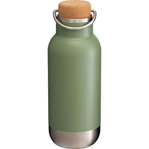 Thermotrinkflasche RETUMBLER-ORTADO 500 , grün / braun / silber, Kork, recycelter Edelstahl, recyceltes Polypropylen, Silikon, 20,40cm x 7,53cm x 7,53cm (Länge x Höhe x Breite), Bild 5