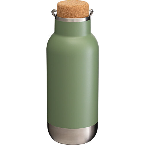 Thermotrinkflasche RETUMBLER-ORTADO 500 , grün / braun / silber, Kork, recycelter Edelstahl, recyceltes Polypropylen, Silikon, 20,40cm x 7,53cm x 7,53cm (Länge x Höhe x Breite), Bild 7