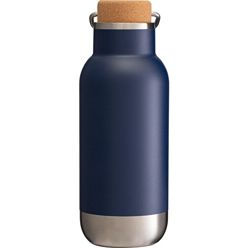 Thermotrinkflasche RETUMBLER-ORTADO 500 , dunkelblau / braun / silber, Kork, recycelter Edelstahl, recyceltes Polypropylen, Silikon, 20,40cm x 7,53cm x 7,53cm (Länge x Höhe x Breite), Bild 3