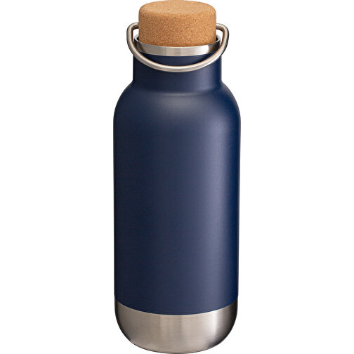 Thermotrinkflasche RETUMBLER-ORTADO 500 , dunkelblau / braun / silber, Kork, recycelter Edelstahl, recyceltes Polypropylen, Silikon, 20,40cm x 7,53cm x 7,53cm (Länge x Höhe x Breite), Bild 5