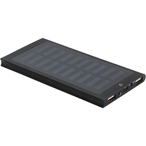 CLERK. Powerbank Aus Recyceltem Aluminium , schwarz, Recyceltes Aluminium, , Bild 1