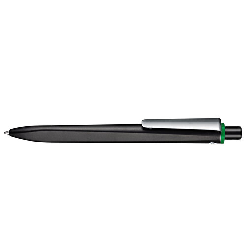 Kugelschreiber RIDGE SCHWARZ RECYCLED  M , Ritter-Pen, schwarz recycled/grün recycled, ABS u. Metall, 141,00cm (Länge), Bild 3