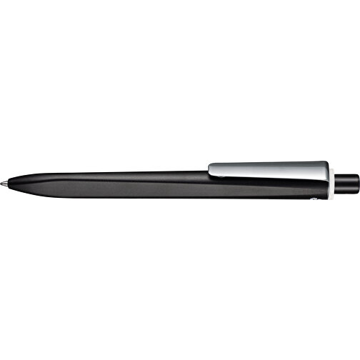 Kugelschreiber RIDGE SCHWARZ RECYCLED  M , Ritter-Pen, schwarz recycled/weiß recycled, ABS u. Metall, 141,00cm (Länge), Bild 3