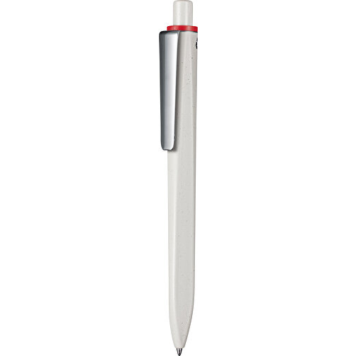 Kugelschreiber RIDGE GRAU RECYCLED M , Ritter-Pen, grau recycled/rot recycled, ABS u. Metall, 141,00cm (Länge), Bild 1