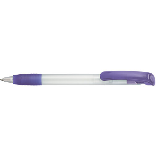 Kugelschreiber SOFT CLEAR FROZEN , Ritter-Pen, frostweiß / lavendel-lila, ABS-Kunststoff, 14,80cm (Länge), Bild 3