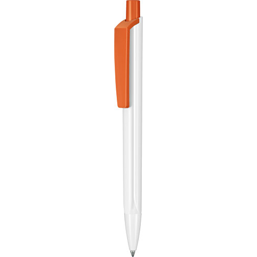 Kugelschreiber TRI-STAR P , Ritter-Pen, weiß/orange, Kunststoff, 14,00cm (Länge), Bild 1