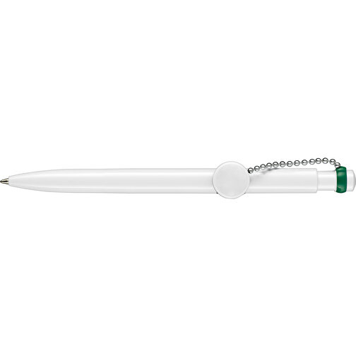 Kugelschreiber PIN PEN , Ritter-Pen, weiss/minze-grün, ABS-Kunststoff, 14,50cm (Länge), Bild 3