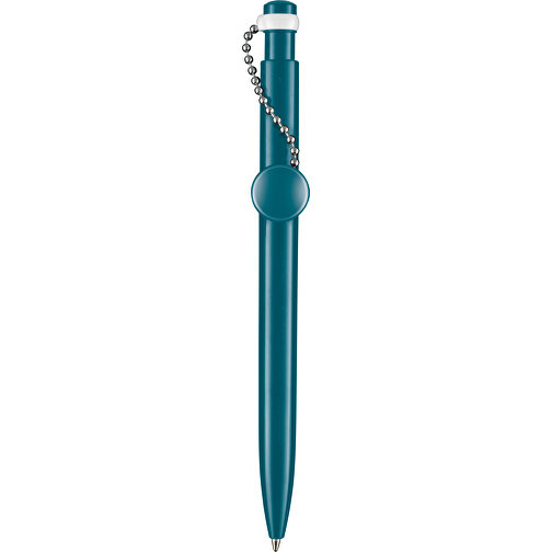 Kugelschreiber PIN PEN , Ritter-Pen, petrol-türkis, ABS-Kunststoff, 14,50cm (Länge), Bild 1