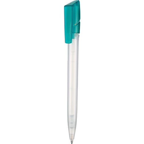 Kugelschreiber TWISTER FROZEN , Ritter-Pen, frost-weiß /türkis, ABS-Kunststoff, 14,50cm (Länge), Bild 1