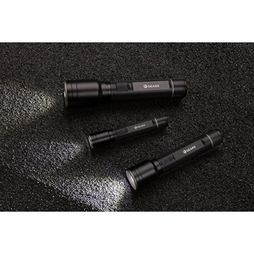 Heavy-Duty USB-Taschenlampe Aus RCS Recyceltem Aluminium , schwarz, Recycelte Aluminiumlegierung, 19,10cm (Höhe), Bild 13