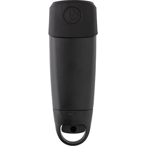 Lightwave USB-Taschenlampe Mit Kurbel Aus RCS RPlastik , schwarz, ABS - recycelt, 12,50cm x 3,00cm (Länge x Höhe), Bild 5