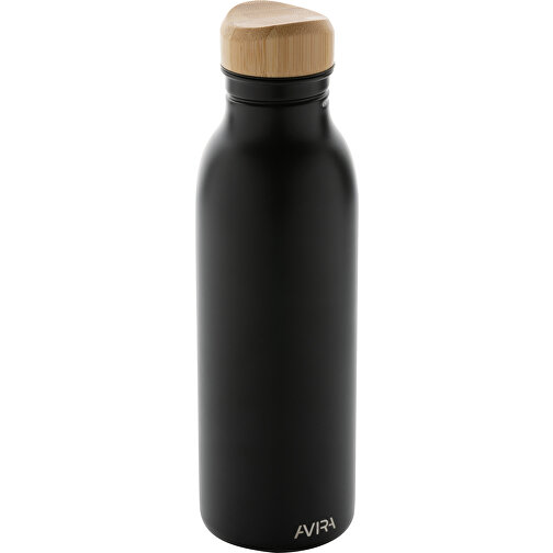 Avira Alcor 600ml Wasserflasche Aus RCS Rec. Stainless-Steel , schwarz, Rostfreier Stahl - recycelt, 22,50cm (Höhe), Bild 1