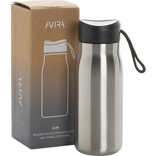 Avira Ain 150ml Reiseflasche Aus RCS Rec. Stainless-Steel , silber, Rostfreier Stahl - recycelt, 14,80cm (Höhe), Bild 13