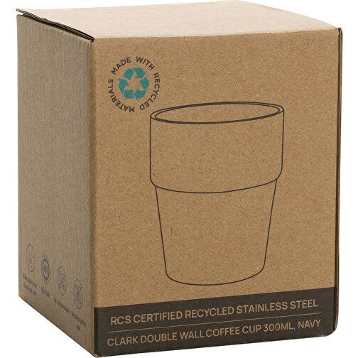 Clark Doppelwandige RCS Kaffeetasse 300ml , navy blau, Rostfreier Stahl - recycelt, 9,70cm (Höhe), Bild 7