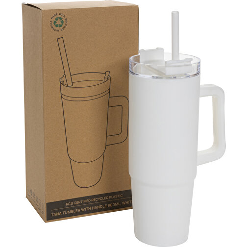 Tana Becher Aus RCS Recyceltem Kunststoff Mit Griff 900ml , weiß, Polypropylen - recycelt, 24,10cm (Höhe), Bild 8