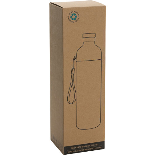 Impact Auslaufsichere Wasserflasche Aus RCS Recyc. PET 600ml , blau, PET - recycelt, 24,30cm (Höhe), Bild 10