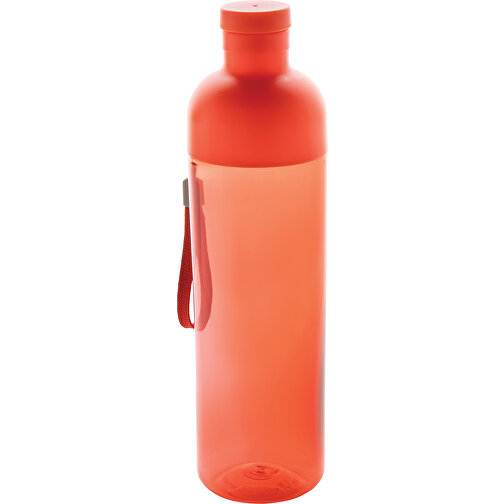 Impact Auslaufsichere Wasserflasche Aus RCS Recyc. PET 600ml , rot, PET - recycelt, 24,30cm (Höhe), Bild 1