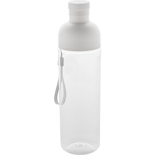 Impact Auslaufsichere Wasserflasche Aus RCS Recyc. PET 600ml , weiss, PET - recycelt, 24,30cm (Höhe), Bild 1