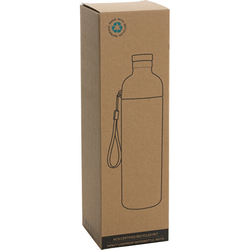 Impact Auslaufsichere Wasserflasche Aus RCS Recyc. PET 600ml , weiss, PET - recycelt, 24,30cm (Höhe), Bild 11