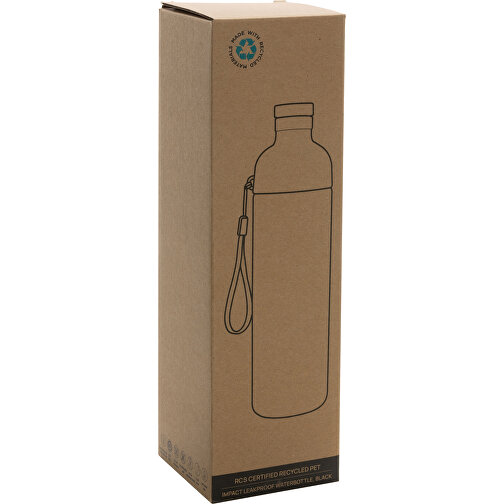 Impact Auslaufsichere Wasserflasche Aus RCS Recyc. PET 600ml , schwarz, PET - recycelt, 24,30cm (Höhe), Bild 9