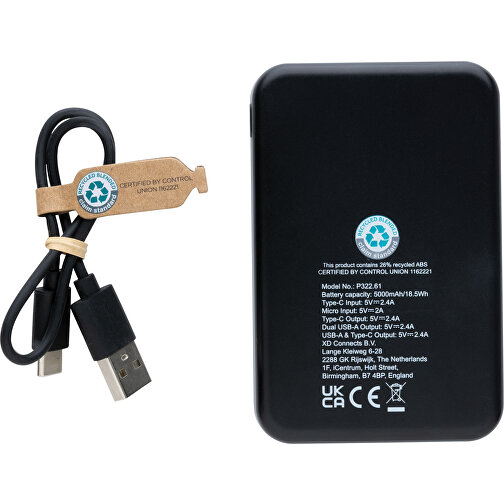 5.000 mAh powerbank lavet af RCS-genbrugsplast, Billede 4