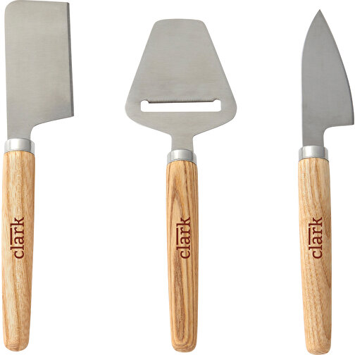 VINGA Retro Käse-Set , braun, Holz, 5,60cm x 2,00cm (Länge x Höhe), Bild 2