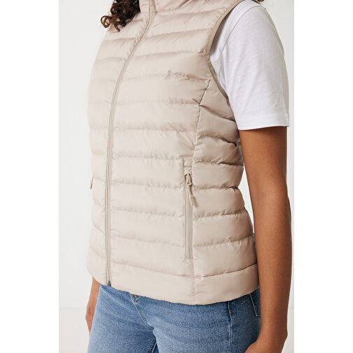 Iqoniq Meru Damen Bodywarmer Aus Recyceltem Polyester , beige, 100% recyceltes Polyester, XL, 66,00cm x 0,50cm (Länge x Höhe), Bild 7