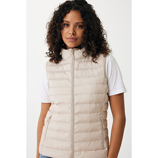 Iqoniq Meru Damen Bodywarmer Aus Recyceltem Polyester , beige, 100% recyceltes Polyester, L, 64,00cm x 0,50cm (Länge x Höhe), Bild 6