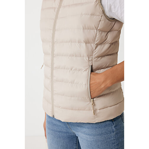 Iqoniq Meru Damen Bodywarmer Aus Recyceltem Polyester , beige, 100% recyceltes Polyester, L, 64,00cm x 0,50cm (Länge x Höhe), Bild 8