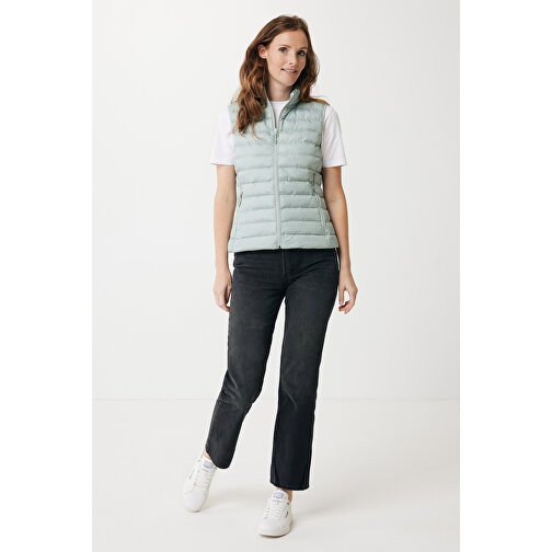 Iqoniq Meru Damen Bodywarmer Aus Recyceltem Polyester , Iceberg green, 100% recyceltes Polyester, XXS, 52,00cm x 0,50cm (Länge x Höhe), Bild 4