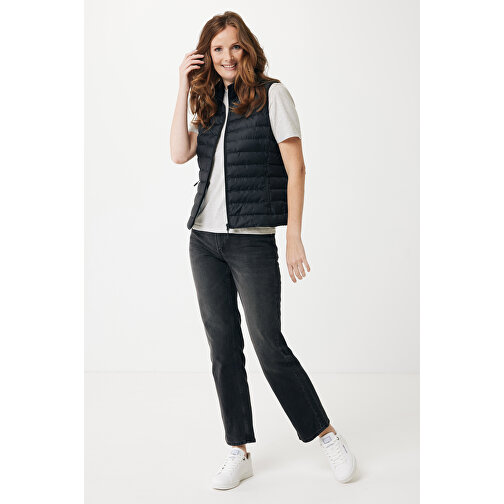 Iqoniq Meru Damen Bodywarmer Aus Recyceltem Polyester , schwarz, 100% recyceltes Polyester, XL, 66,00cm x 0,50cm (Länge x Höhe), Bild 4