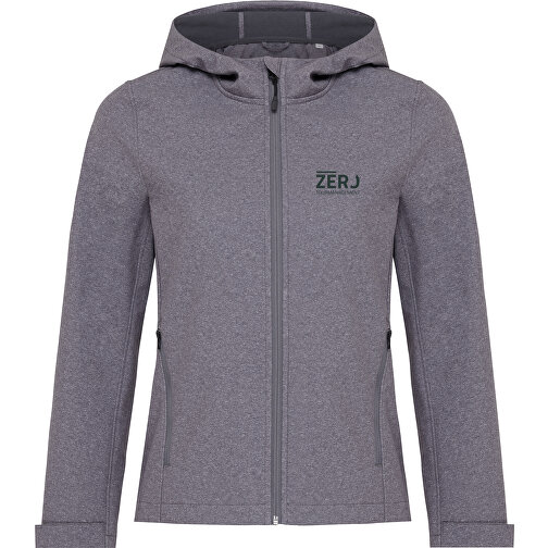 Iqoniq Makalu Damen Softshelljacke Aus Recyceltem Polyester , vulcano heather grey, 91% recyceltes Polyester, 7% recyceltes TPU, 2% Elastan, XXS, 56,00cm x 2,50cm (Länge x Höhe), Bild 12