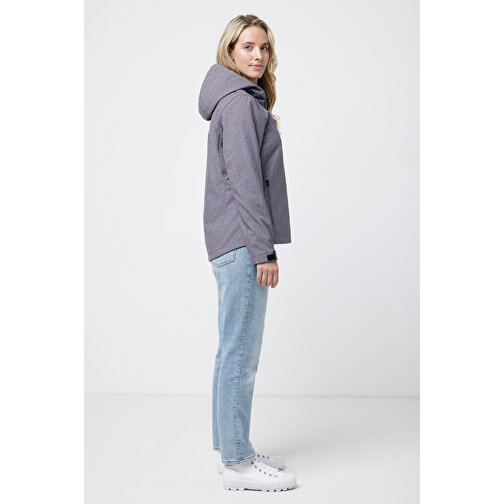 Iqoniq Makalu Damen Softshelljacke Aus Recyceltem Polyester , vulcano heather grey, 91% recyceltes Polyester, 7% recyceltes TPU, 2% Elastan, XS, 62,00cm x 2,50cm (Länge x Höhe), Bild 7