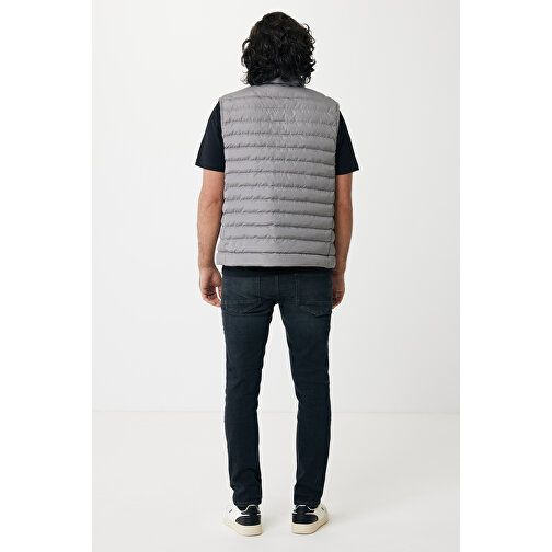 Iqoniq Meru Herren Bodywarmer Aus Recyceltem Polyester , Silbergrau, 100% recyceltes Polyester, XXL, 75,00cm x 0,50cm (Länge x Höhe), Bild 5