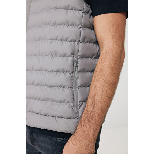 Iqoniq Meru Herren Bodywarmer Aus Recyceltem Polyester , Silbergrau, 100% recyceltes Polyester, XXL, 75,00cm x 0,50cm (Länge x Höhe), Bild 9