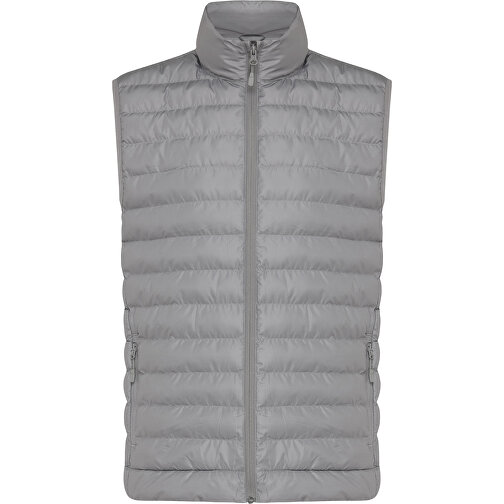 Iqoniq Meru Herren Bodywarmer Aus Recyceltem Polyester , Silbergrau, 100% recyceltes Polyester, L, 71,00cm x 0,50cm (Länge x Höhe), Bild 1