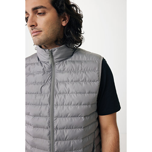 Iqoniq Meru Herren Bodywarmer Aus Recyceltem Polyester , Silbergrau, 100% recyceltes Polyester, L, 71,00cm x 0,50cm (Länge x Höhe), Bild 7