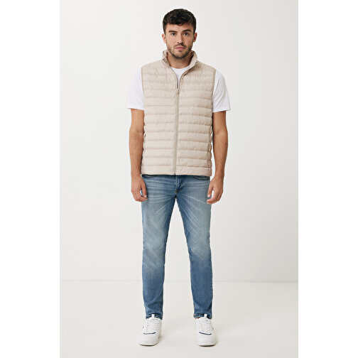 Iqoniq Meru Herren Bodywarmer Aus Recyceltem Polyester , beige, 100% recyceltes Polyester, XL, 73,00cm x 0,50cm (Länge x Höhe), Bild 5