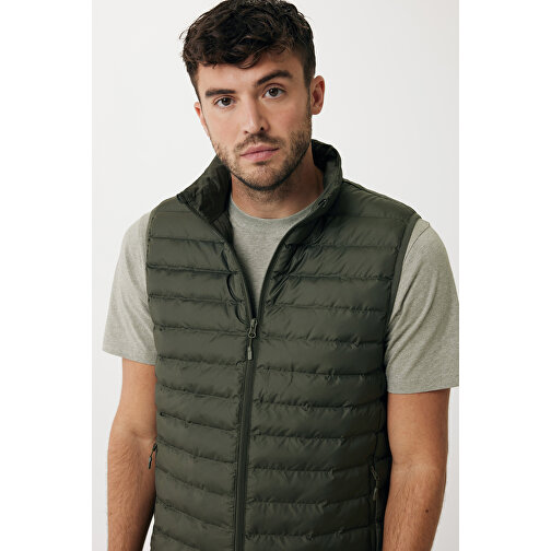 Iqoniq Meru Herren Bodywarmer Aus Recyceltem Polyester , khaki, 100% recyceltes Polyester, XL, 73,00cm x 0,50cm (Länge x Höhe), Bild 6