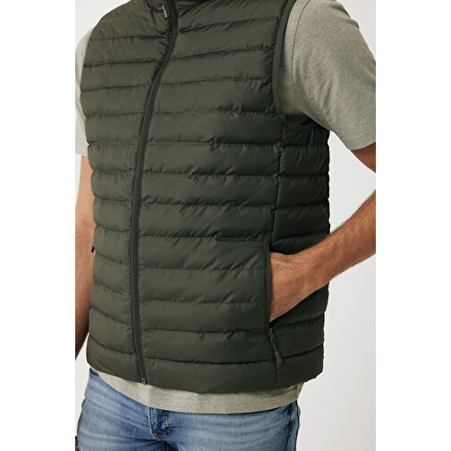 Iqoniq Meru Herren Bodywarmer Aus Recyceltem Polyester , khaki, 100% recyceltes Polyester, S, 67,00cm x 0,50cm (Länge x Höhe), Bild 7