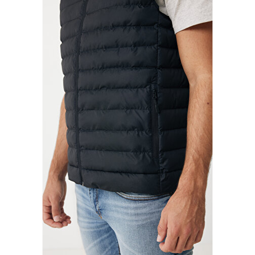 Iqoniq Meru Herren Bodywarmer Aus Recyceltem Polyester , schwarz, 100% recyceltes Polyester, XL, 73,00cm x 0,50cm (Länge x Höhe), Bild 7