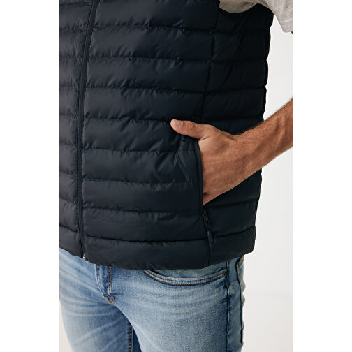 Iqoniq Meru Herren Bodywarmer Aus Recyceltem Polyester , schwarz, 100% recyceltes Polyester, S, 67,00cm x 0,50cm (Länge x Höhe), Bild 8